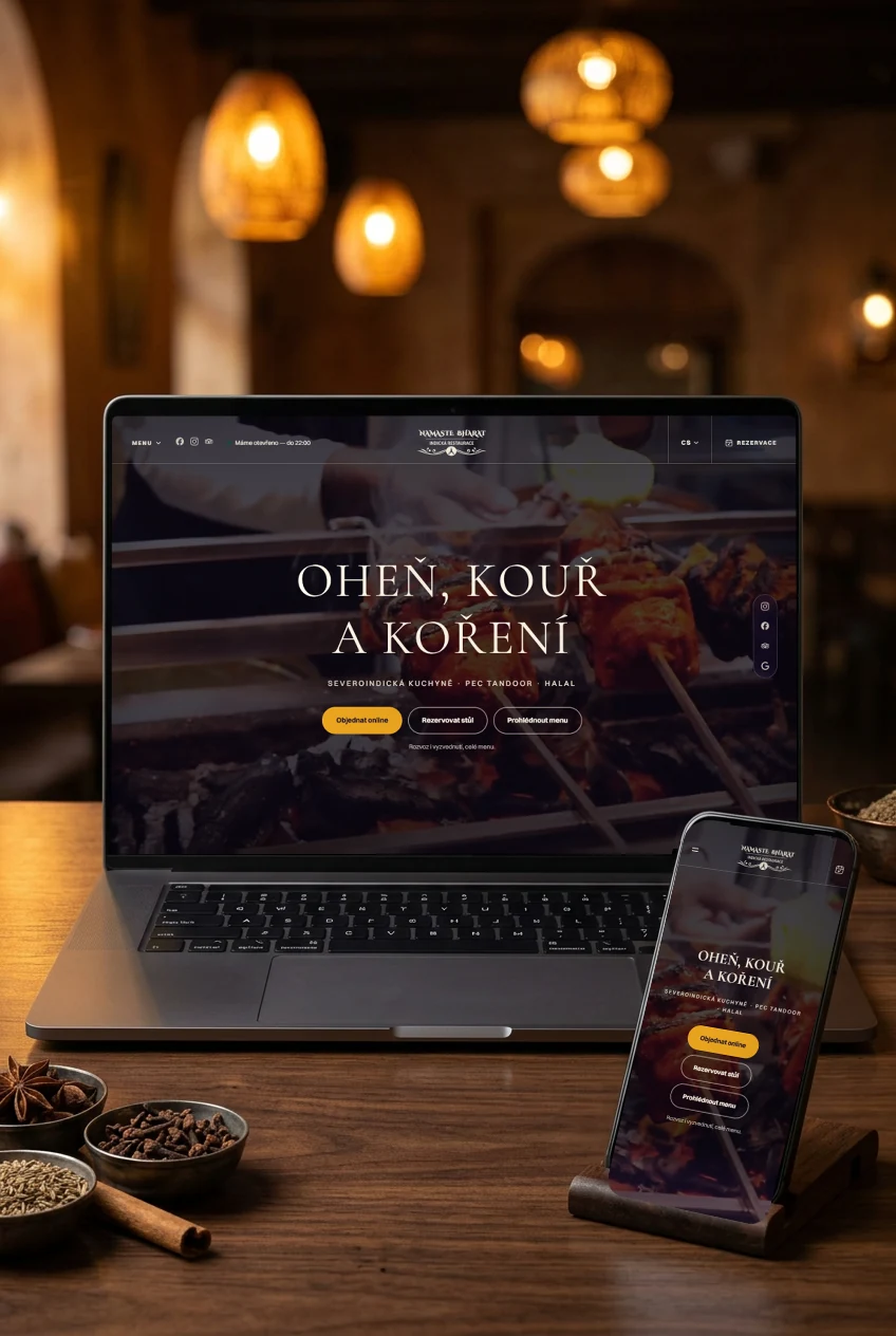 Namaste Bharat Indian restaurant website by Shivry Studio