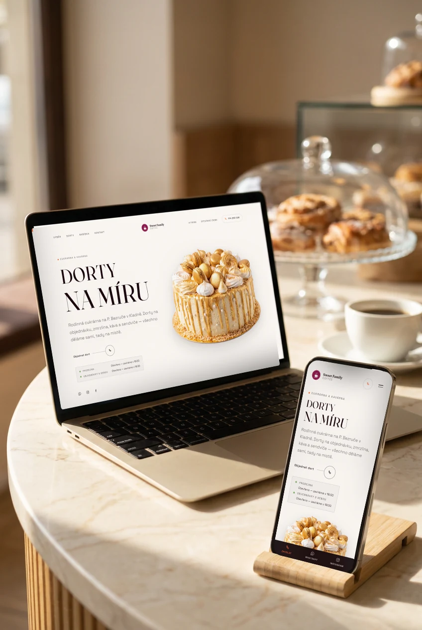 Sweet Family Coffee bakery website by Shivry Studio