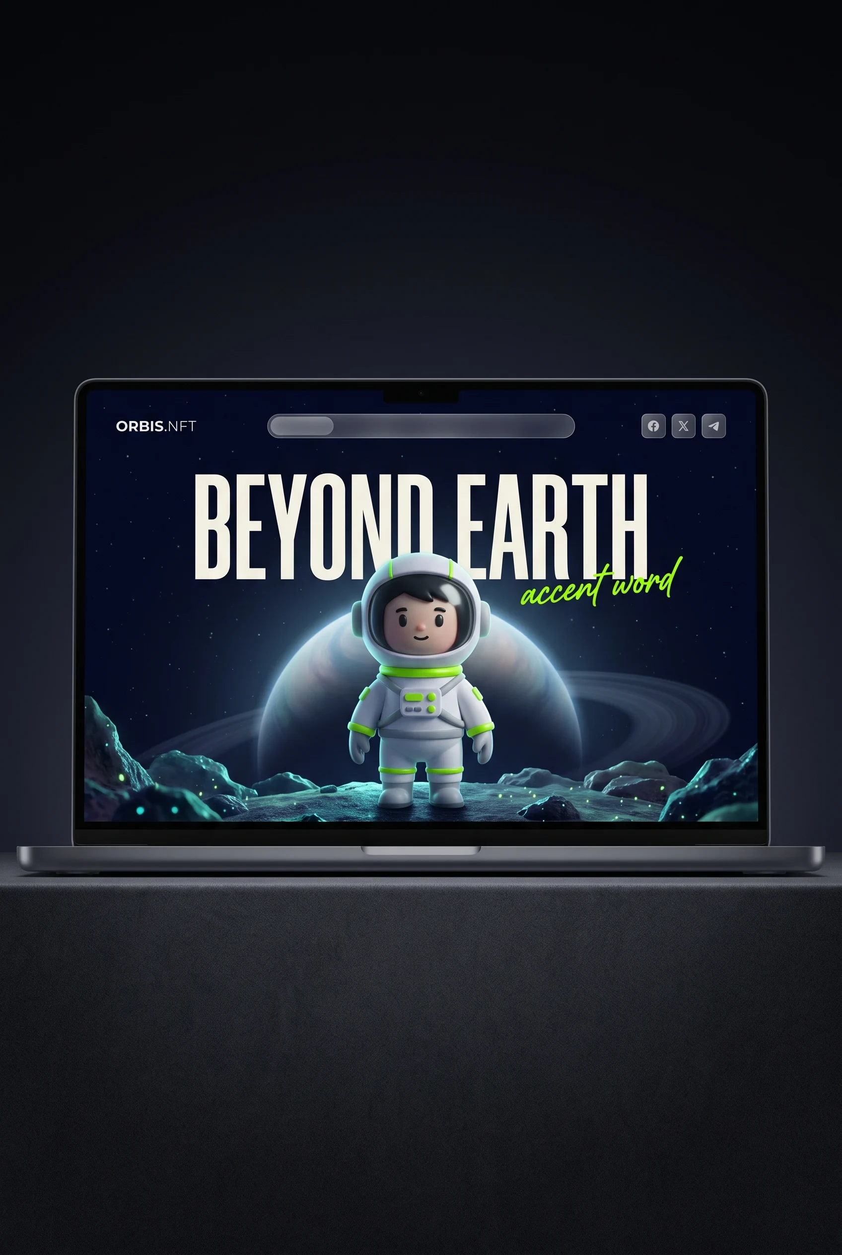 Orbis.Nft space NFT collection landing page by Shivry Studio
